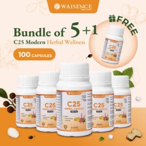 BUY 5 FREE 1 - Waisence C25 Herbal Capsules 100 Capsules