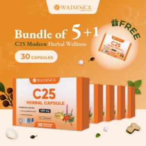 BUY 5 FREE 1 - Waisence C25 Herbal Capsules 30 Capsules